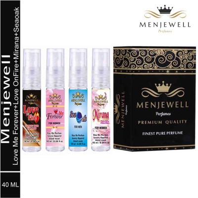 Menjewell Perfume combo 4 X 10ml Eau de Parfum - 40 ml  (For Men & Women)